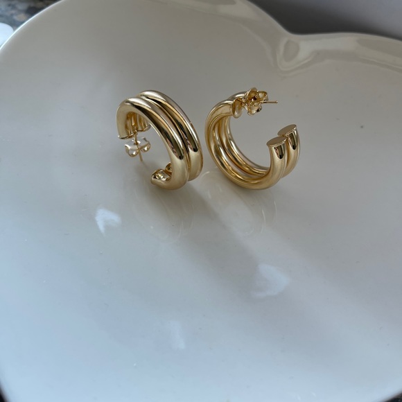 Hoop Earrings - 18K gold filled - Picture 3 of 4